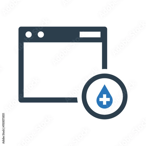 Obraz browser blood donation  icon