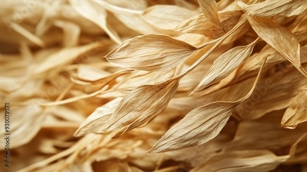 Fototapeta Elegant Macro View of Beautiful Dried Lagurus Plant Texture