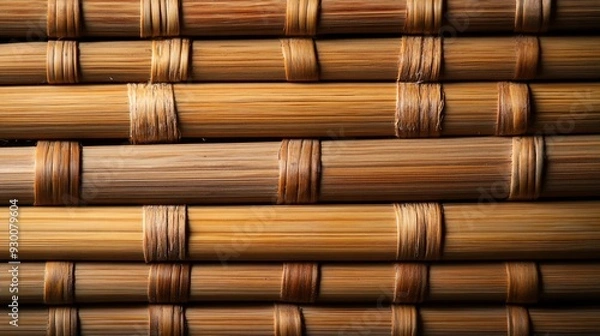 Obraz Closeup View of Bamboo Mat Texture Background