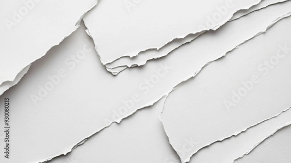Fototapeta Crisp White Paper Sheet Texture Background Top View