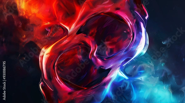 Fototapeta Unique and colorful dark background