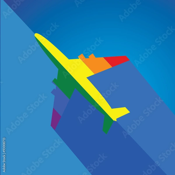 Obraz The rainbow plane