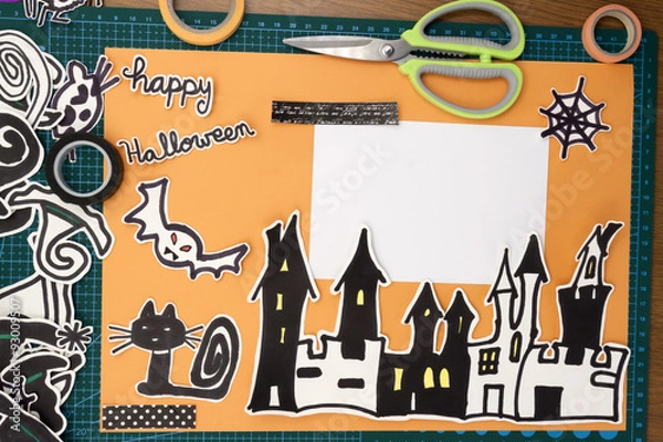 Fototapeta Halloween Scrapbook layout