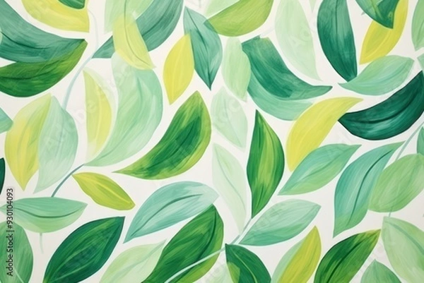 Obraz Green leaves shape backgrounds abstract pattern.