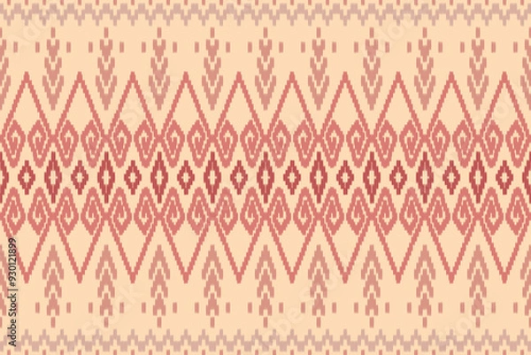 Fototapeta Red sand geometric seamless pattern