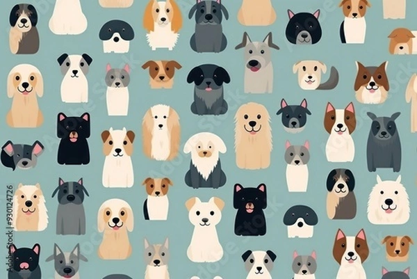 Obraz Dog pattern backgrounds mammal.