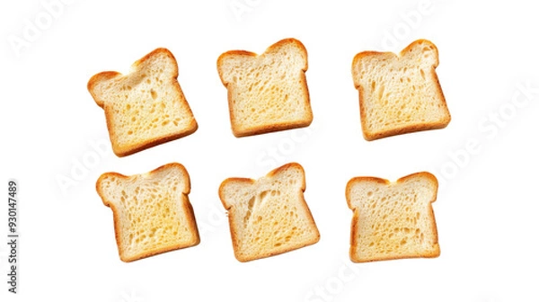 Fototapeta Bread slices_Transparent background PNG 