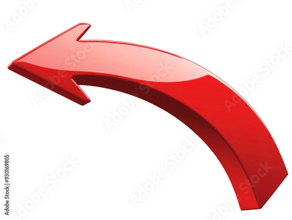 Fototapeta a red arrow pointing to the left