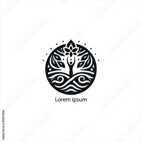 Fototapeta a wellness logo design concept