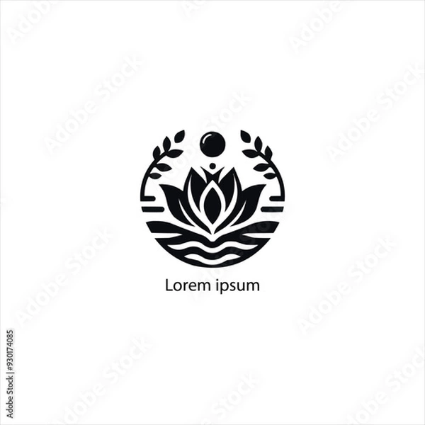 Fototapeta a wellness logo design concept