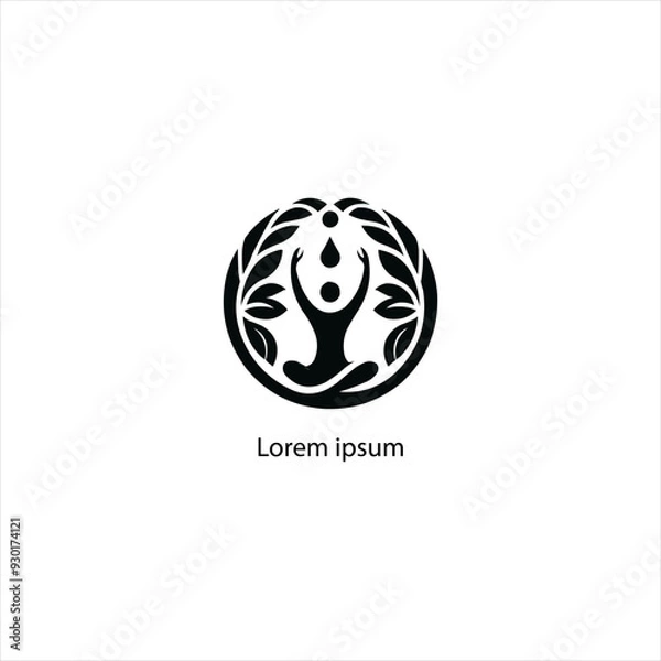 Fototapeta a wellness logo design concept