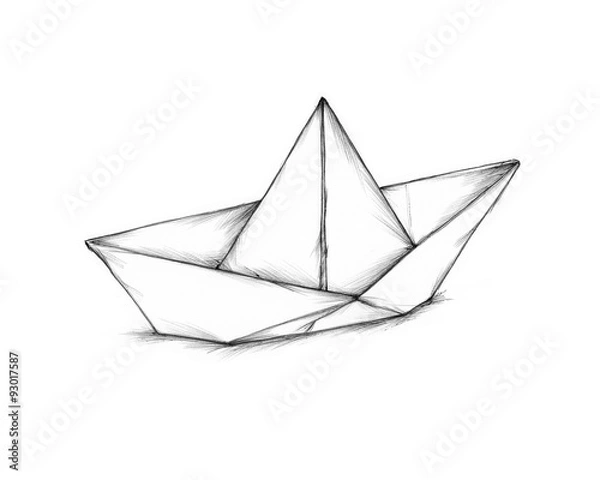 Obraz Einfaches Papierschiffchen