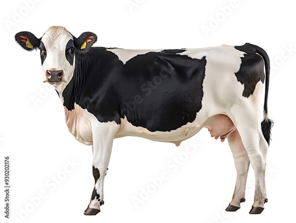 Obraz a cow standing on a white background
