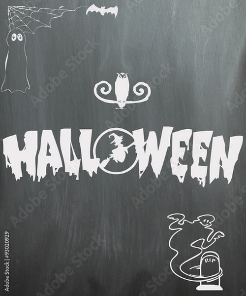 Obraz Halloween chalkboard