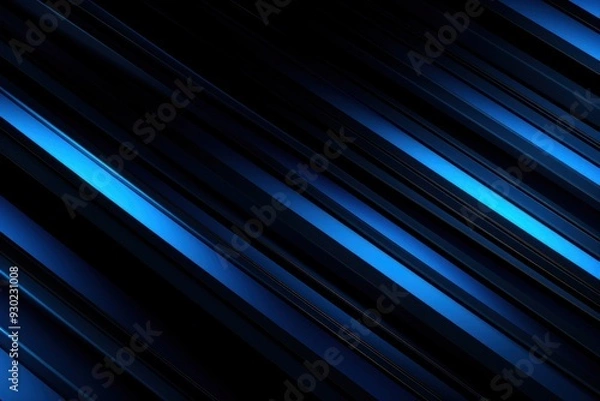 Fototapeta Abstract blue lines pattern backgrounds transportation illuminated.