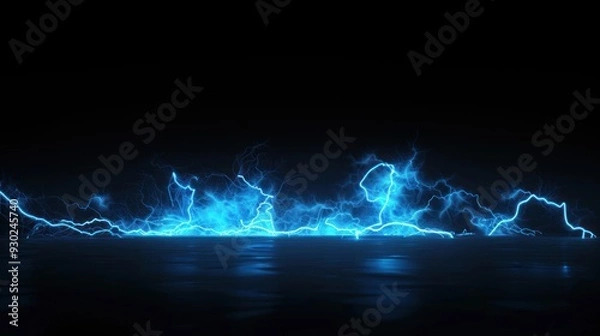 Obraz Electric Blue Lightning Storm