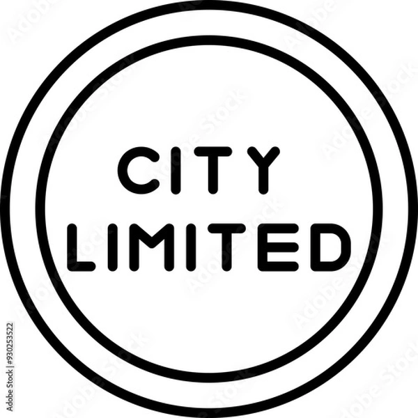 Fototapeta City Limit Sign Icon