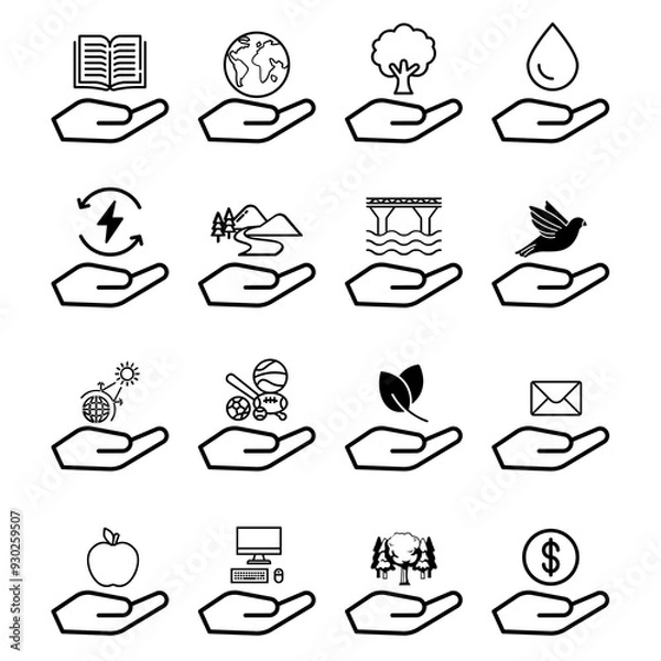 Obraz Hand icon set