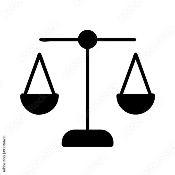 Obraz scales of justice, weight scale and libra sign.