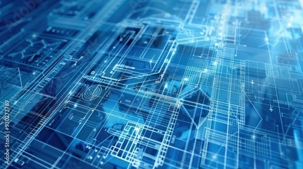 Fototapeta Abstract Digital Network