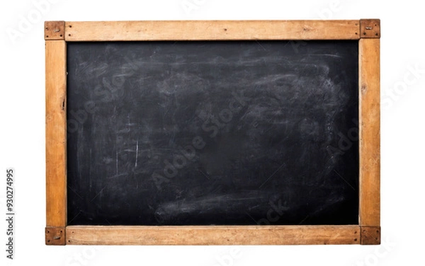 Obraz Old blank blackboard isolated on transparent background