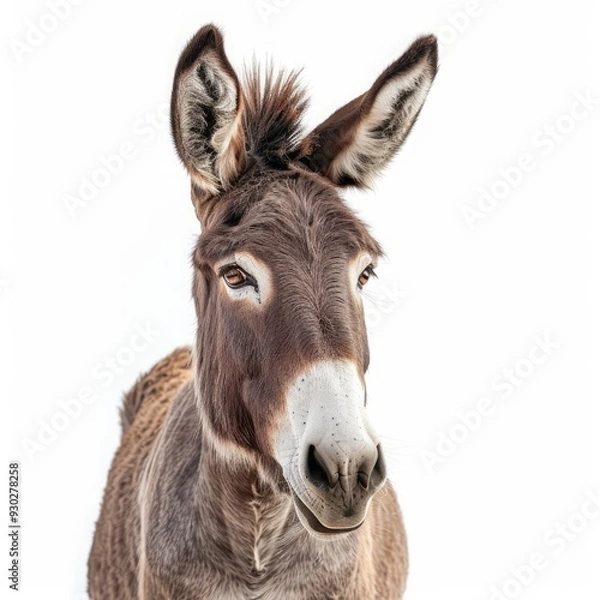 Obraz donkey on white background.