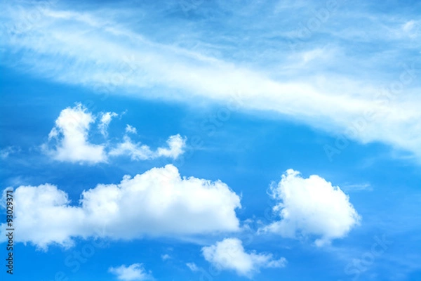 Fototapeta Beautiful blue sky and beautiful cloud as background texture