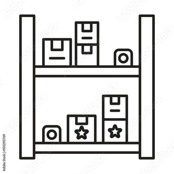 Obraz shelf icon vector on white background