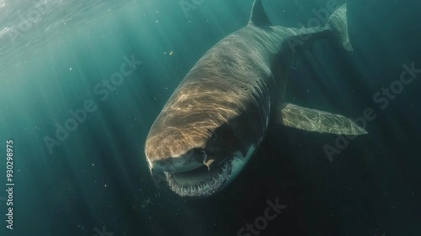 Fototapeta Great White Shark Underwater