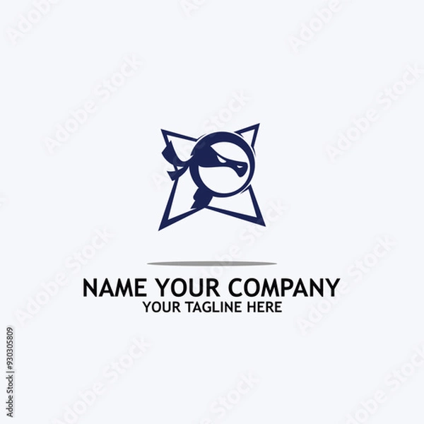 Obraz search ninja logo with star icon 