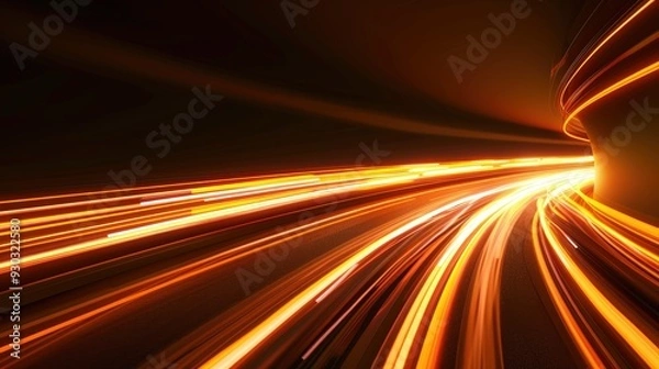 Fototapeta Abstract light trails