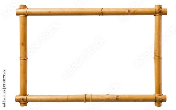 Obraz Empty horizontal bamboo frame isolated