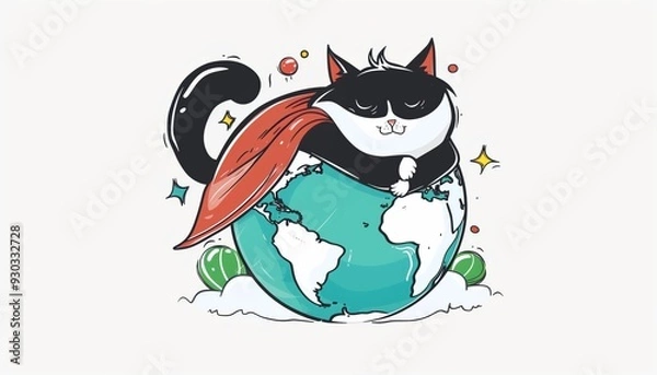 Obraz A Whimsical Cat Ruling the World