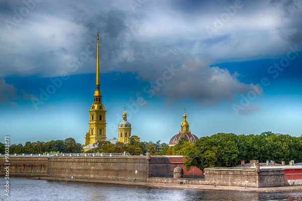 Obraz Peter and Paul fortress Russia St. Petersburg view  Neva river
