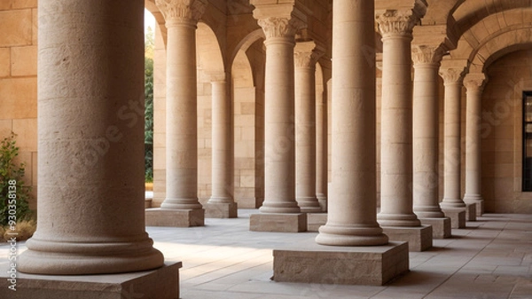 Obraz concept of ancient historical pillars architecture in daylight