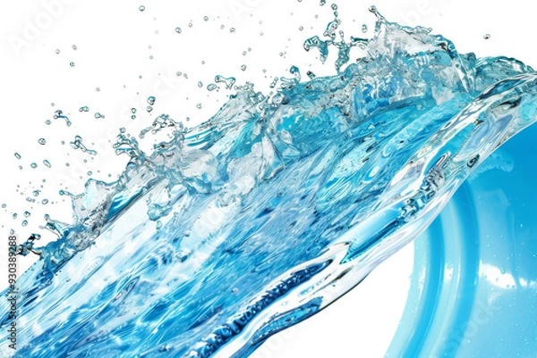 Obraz Bright Water Slide with Splashing Water