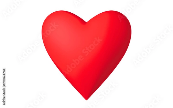 Obraz Illustration of red heart isolated on transparent background