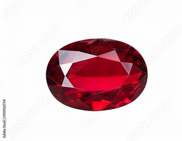 Obraz オーバルカットのルビー、宝石、ジュエリールース