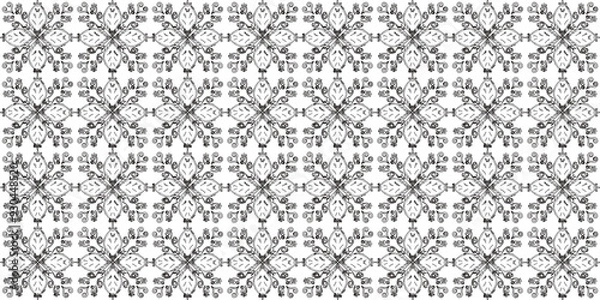 Obraz black and white seamless pattern