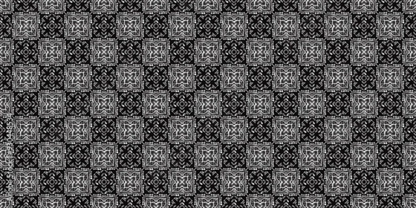 Obraz black and white seamless pattern