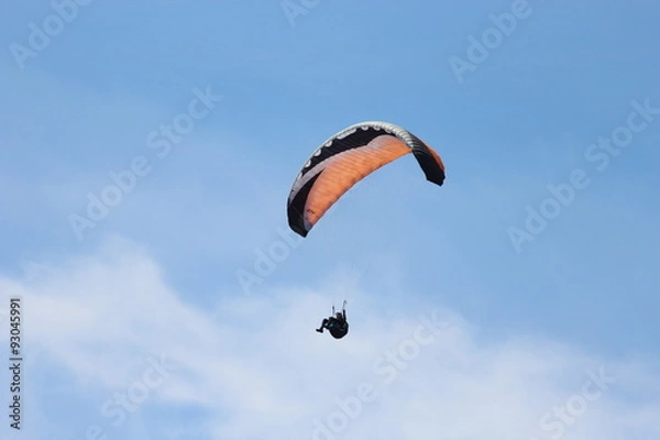 Fototapeta Параплан, Мотопараплан, Полет, Кубок , параглайдинг, парапланеризм, paragliding, Тыва,Тува,Туран,Небо