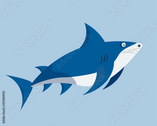 Obraz Vector shark illustration 