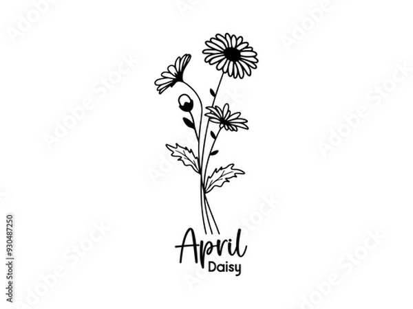 Obraz Birth Month Flowers design 