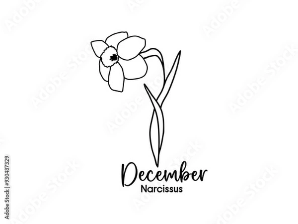 Obraz Birth Month Flowers design 