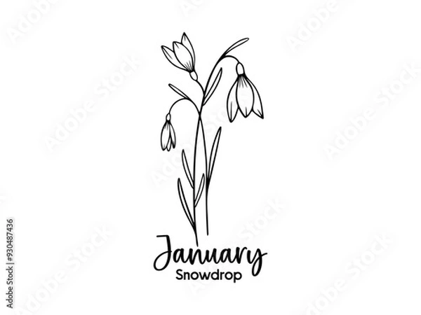 Obraz Birth Month Flowers design 