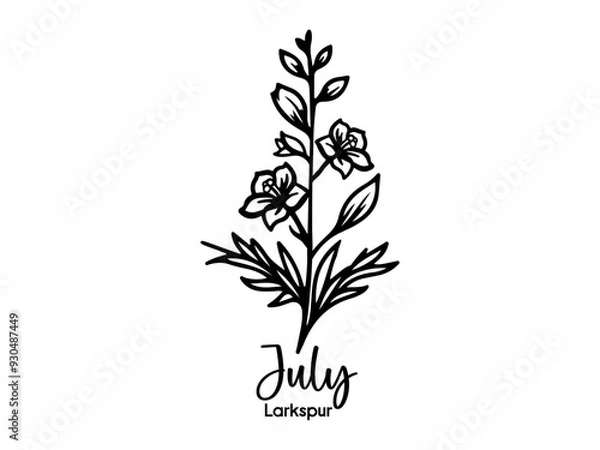 Obraz Birth Month Flowers design 