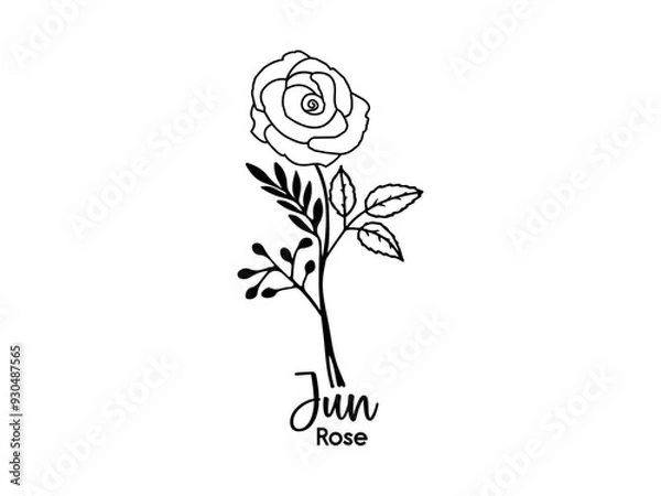 Obraz Birth Month Flowers design 