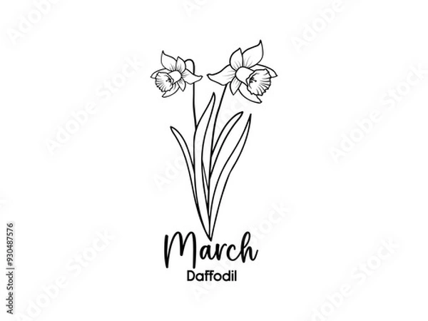 Obraz Birth Month Flowers design 