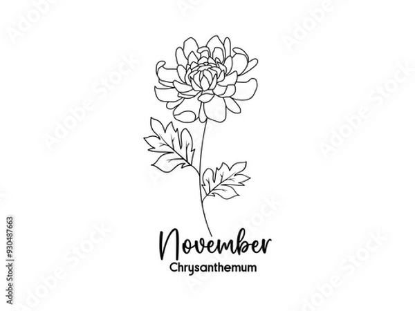 Obraz Birth Month Flowers design 