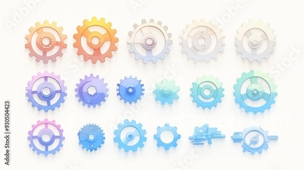 Fototapeta 歯車アイコンまとめ
